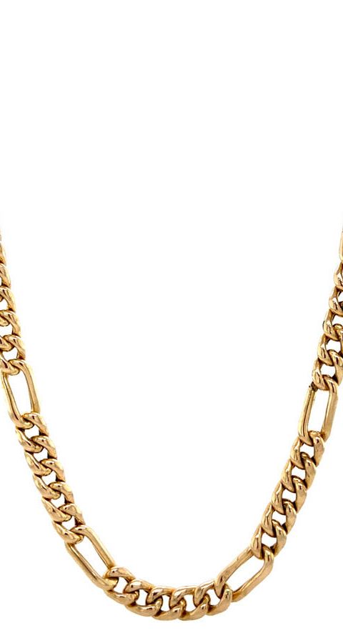 Vintage 14K Gold Figaro Necklace